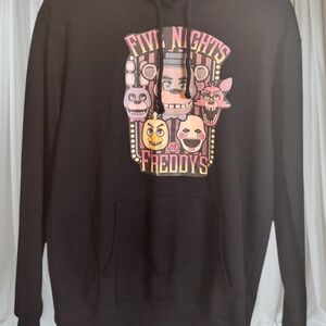 Five Nights at Freddy's Fandom Black Hoodie size Medium